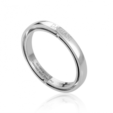 Damiani D.Side Brad Pitt Platinum 4-Diamond Band Ring