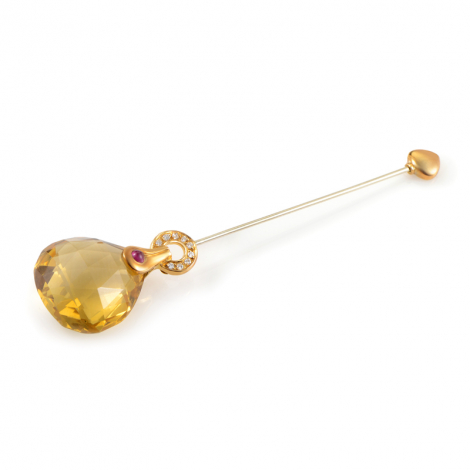 Antonini 18K Yellow Gold Gemstone Pin