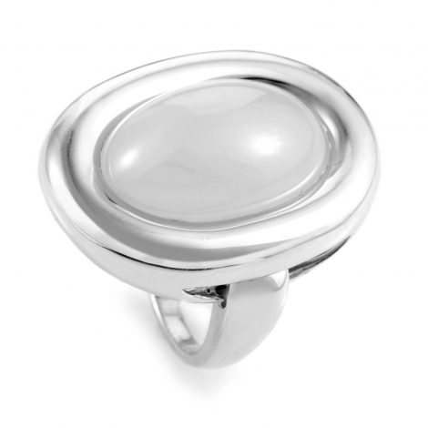 Poiray 18K White Gold Chalcedony Ring PPD2850