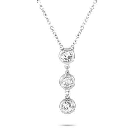 LB Exclusive 14K White Gold 0.25 ct Diamond Pendant Necklace