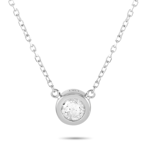  LB Exclusive 14K White Gold 0.20ct Diamond Necklace