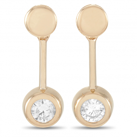 LB Exclusive 14K Yellow Gold 0.58 ct Diamond Earrings