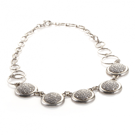 Gurhan Platinum and Diamond Pave Necklace