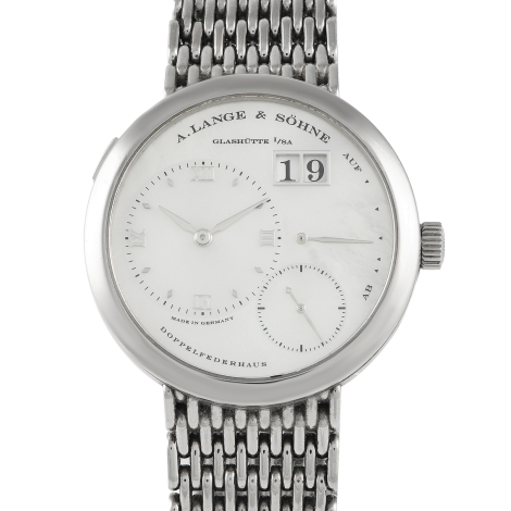 A. Lange & Sohne Soirée Lange 1 White Gold Mother of Pearl Dial Watch 160.029