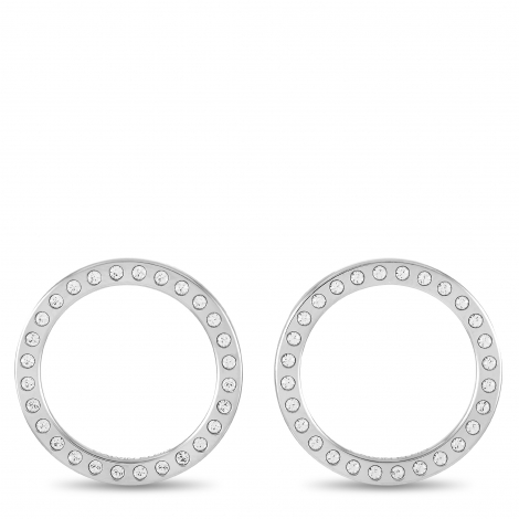 Calvin Klein Hook Stainless Steel Clear Crystal Earrings