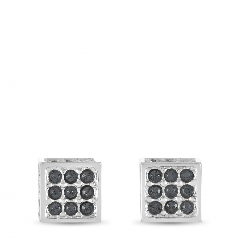 Calvin Klein Rocking Stainless Steel Gray Crystal Stud Earrings