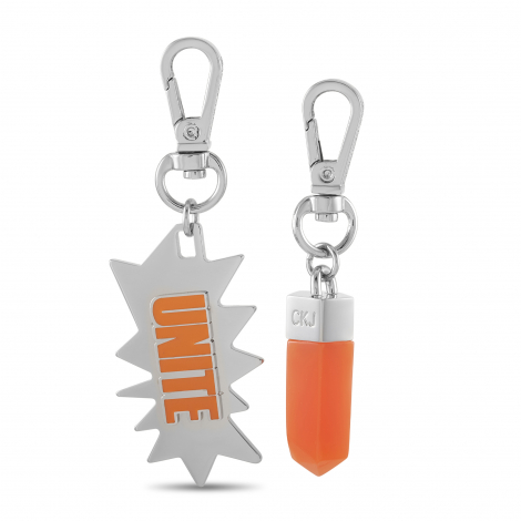 Calvin Klein Downtown Stainless Steel Orange Resin Charms