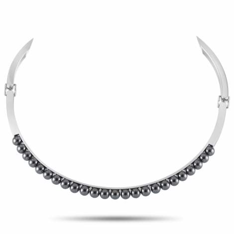 Calvin Klein Circling Stainless Steel Hematite Necklace