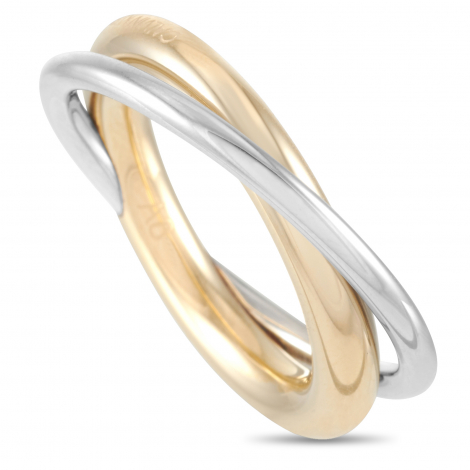 Calvin Klein Double Stainless Steel Yellow Gold PVD Ring