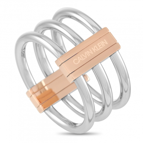 Calvin Klein Stainless Steel Rose Gold PVD Ring