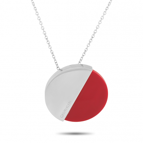 Calvin Klein Spicy Stainless Steel Red Coral Necklace