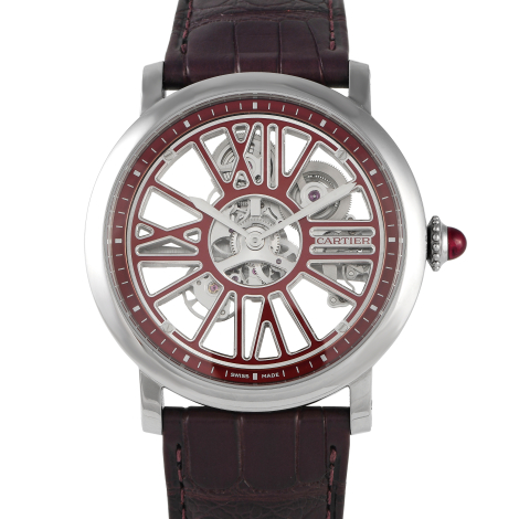 Cartier Rotonde de Cartier Skeleton Red Enamel Watch WHRO0047