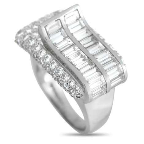 Charles Krypell Platinum 4.50ct Diamond Ring