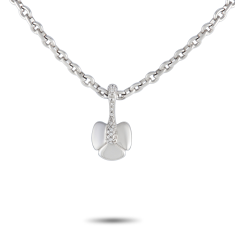 Chaumet 18K White Gold Diamond Pendant Necklace