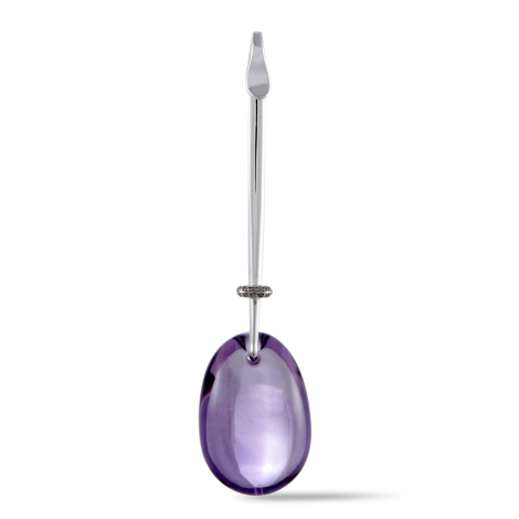 Georg Jensen Vivianna Silver Amethyst and Diamond Pendant