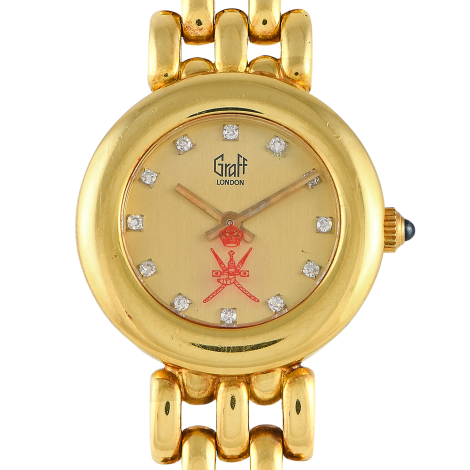 Graff 18K Yellow Gold Khanjar Dial Ladies Watch