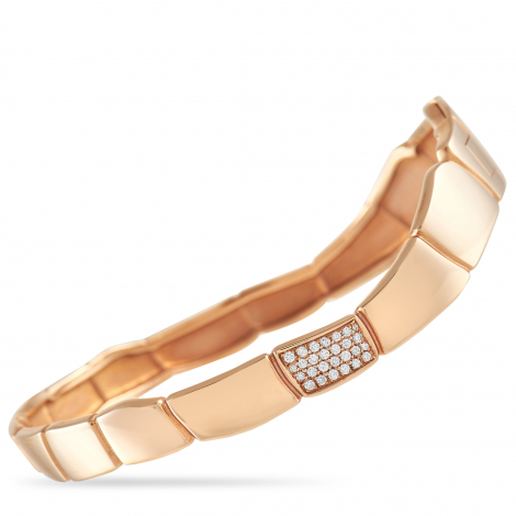 Hermes Hermès Niloticus 18K Rose Gold Diamond Bracelet