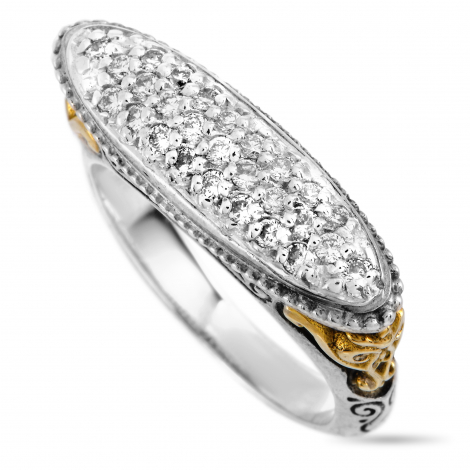 Konstantino 18K Yellow Gold and Sterling Silver Diamond Ring