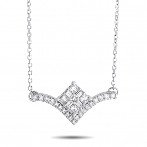 LB Exclusive 10K White Gold 0.33 ct Diamond Necklace