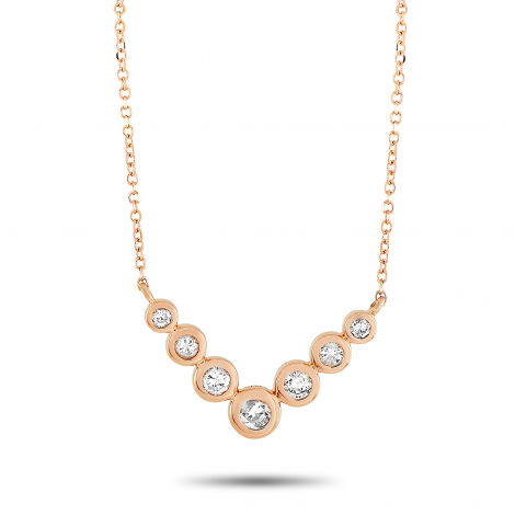 LB Exclusive 14K Rose Gold 0.25 ct Diamond Pendant Necklace