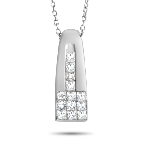 LB Exclusive 14K White Gold 0.50ct Diamond Pendant Necklace