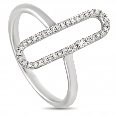 LB Exclusive 14K White Gold 0.15ct Diamond Ring 