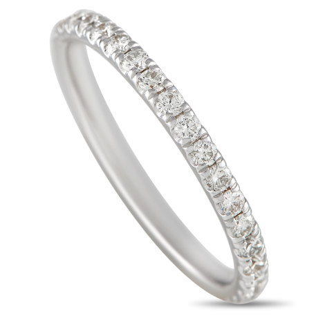 LB Exclusive 14K White Gold 0.79ct Diamond Eternity Band Ring