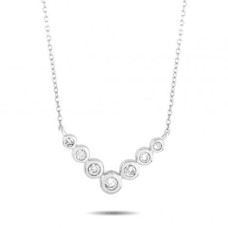 LB Exclusive 14K White Gold 0.25 ct Diamond Pendant Necklace