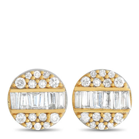 LB Exclusive 14K White and Yellow Gold 0.44ct Diamond Earrings