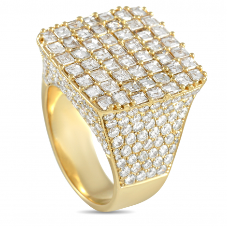 LB Exclusive 14K Yellow Gold 10.49 ct Diamond Ring