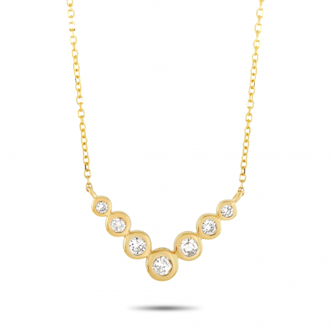 LB Exclusive 14K Yellow Gold 0.25 ct Diamond Pendant Necklace