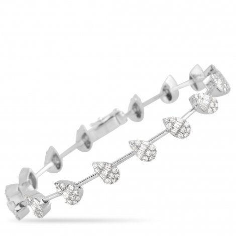 LB Exclusive 18K White Gold 2.60 ct Diamond Bracelet