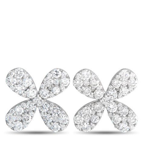 LB Exclusive 18K White Gold 2.0ct Diamond Earrings