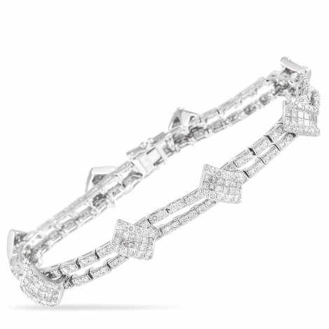 LB Exclusive 18K White Gold 6.50 ct Diamond Bracelet