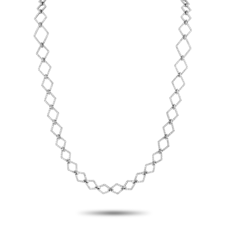 LB Exclusive 18K White Gold 10.60ct Diamond Necklace