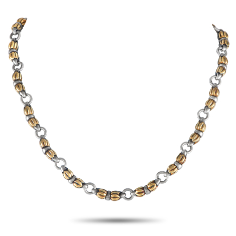 LB Exclusive Silver and 18K Yellow Gold Necklace