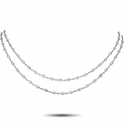 LB Exclusive Platinum 9.60 ct Diamond Necklace