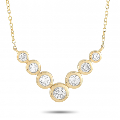 LB Exclusive 14K Yellow Gold 0.50 ct Diamond Pendant Necklace