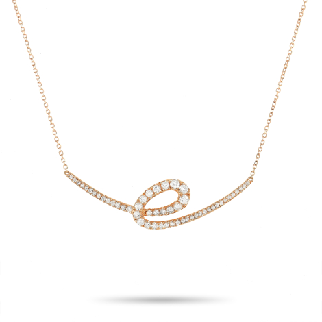 LB Exclusive 14K Rose Gold 0.48ct Diamond Necklace