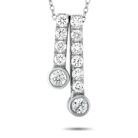 LB Exclusive 14K White Gold 0.50ct Diamond Pendant Necklace