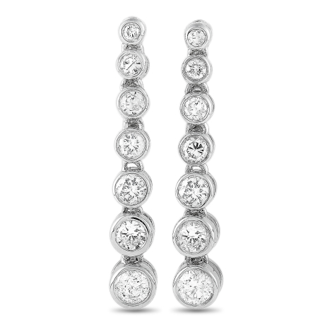 LB Exclusive 14K White Gold 0.50ct Diamond Drop Earrings