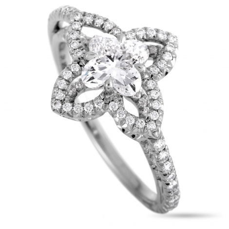 Louis Vuitton Monogram Fusion Platinum and Diamond Engagement Ring