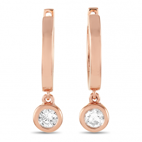 LB Exclusive 14K Rose Gold 0.25 ct Diamond Earrings