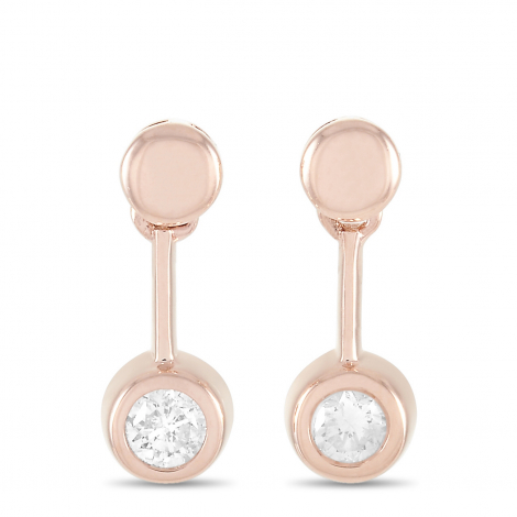 LB Exclusive 14K Rose Gold 0.16 ct Diamond Earrings