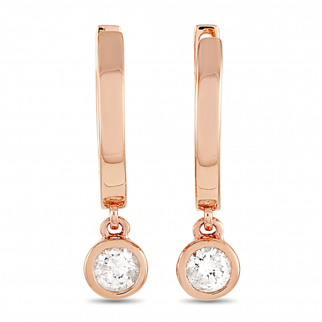 LB Exclusive 14K Rose Gold 0.20 ct Diamond Earrings