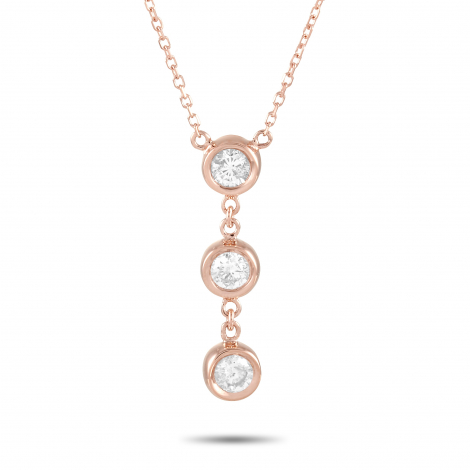 LB Exclusive 14K Rose Gold 0.35 ct Diamond Pendant Necklace