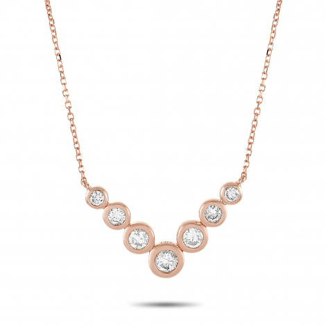 LB Exclusive 14K Rose Gold 0.50 ct Diamond Pendant Necklace