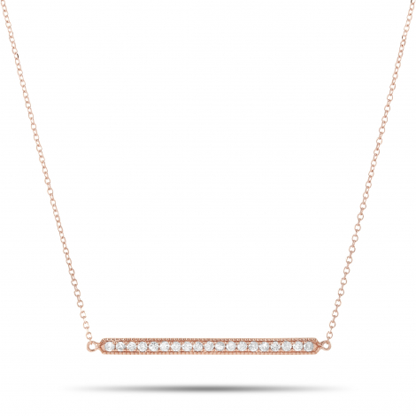 LB Exclusive 14K Rose Gold 0.25 ct Diamond Pendant Necklace