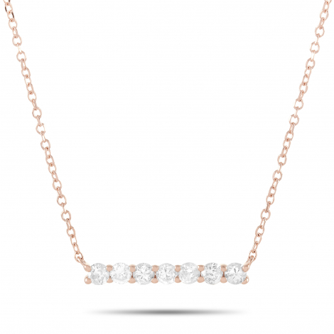 LB Exclusive 14K Rose Gold 0.25 ct Diamond Pendant Necklace