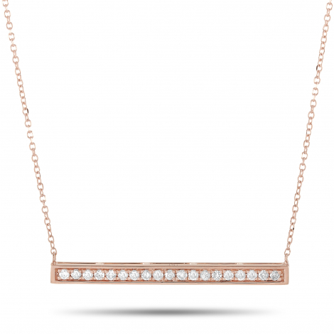 LB Exclusive 14K Rose Gold 0.25 ct Diamond Pendant Necklace